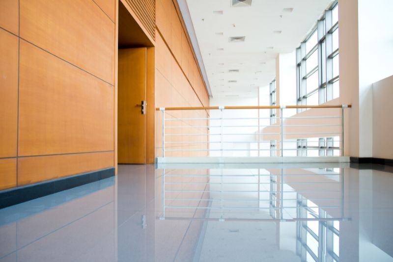 commercial building with epoxy floor