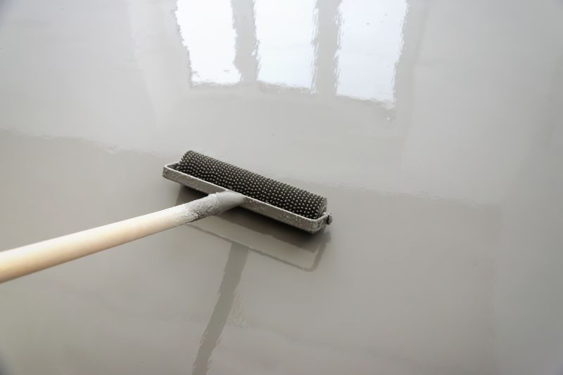 self levelling epoxy mixture installation