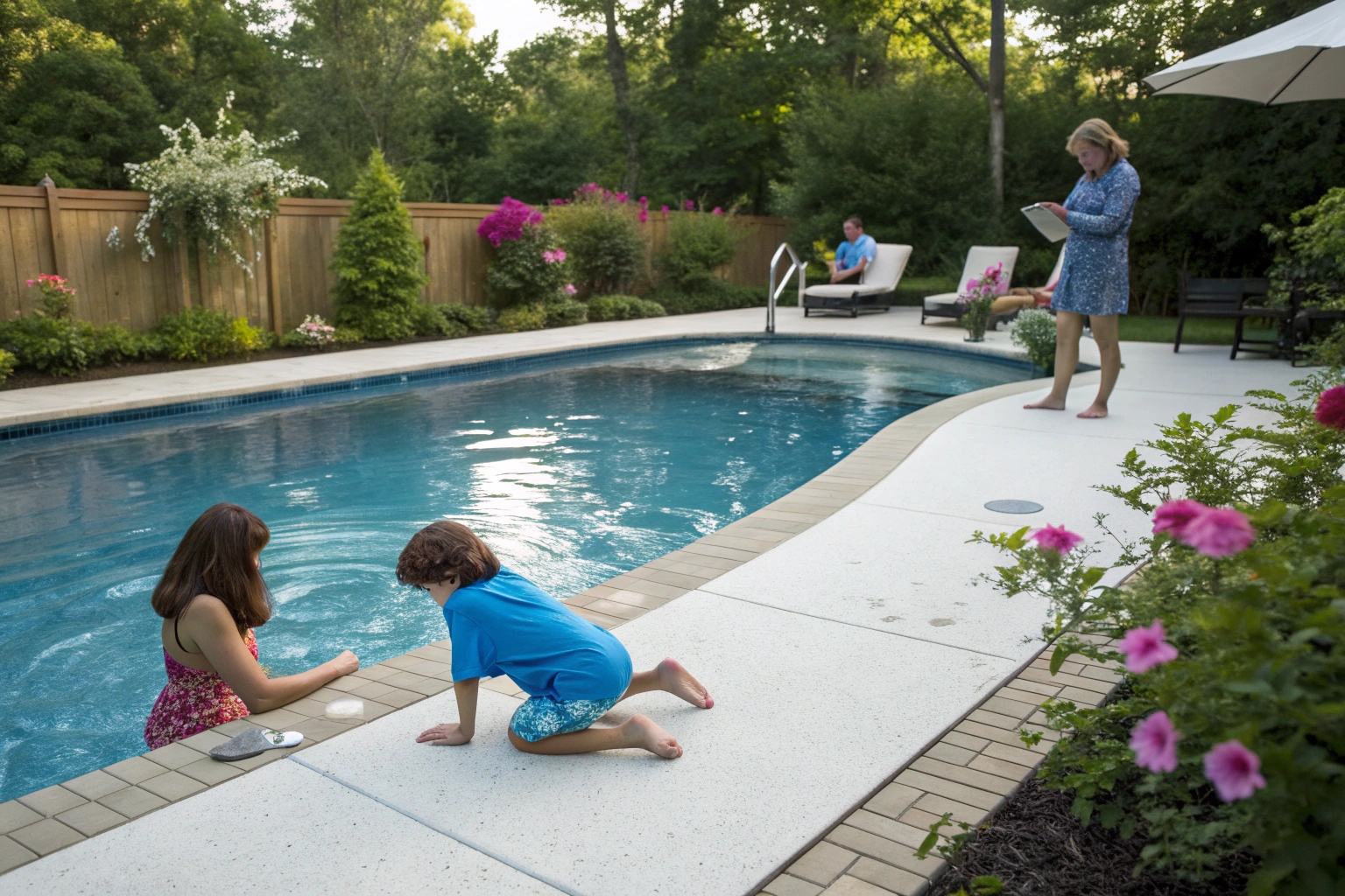 Safe pool deck epoxy application for family pools in Wollongong Australia