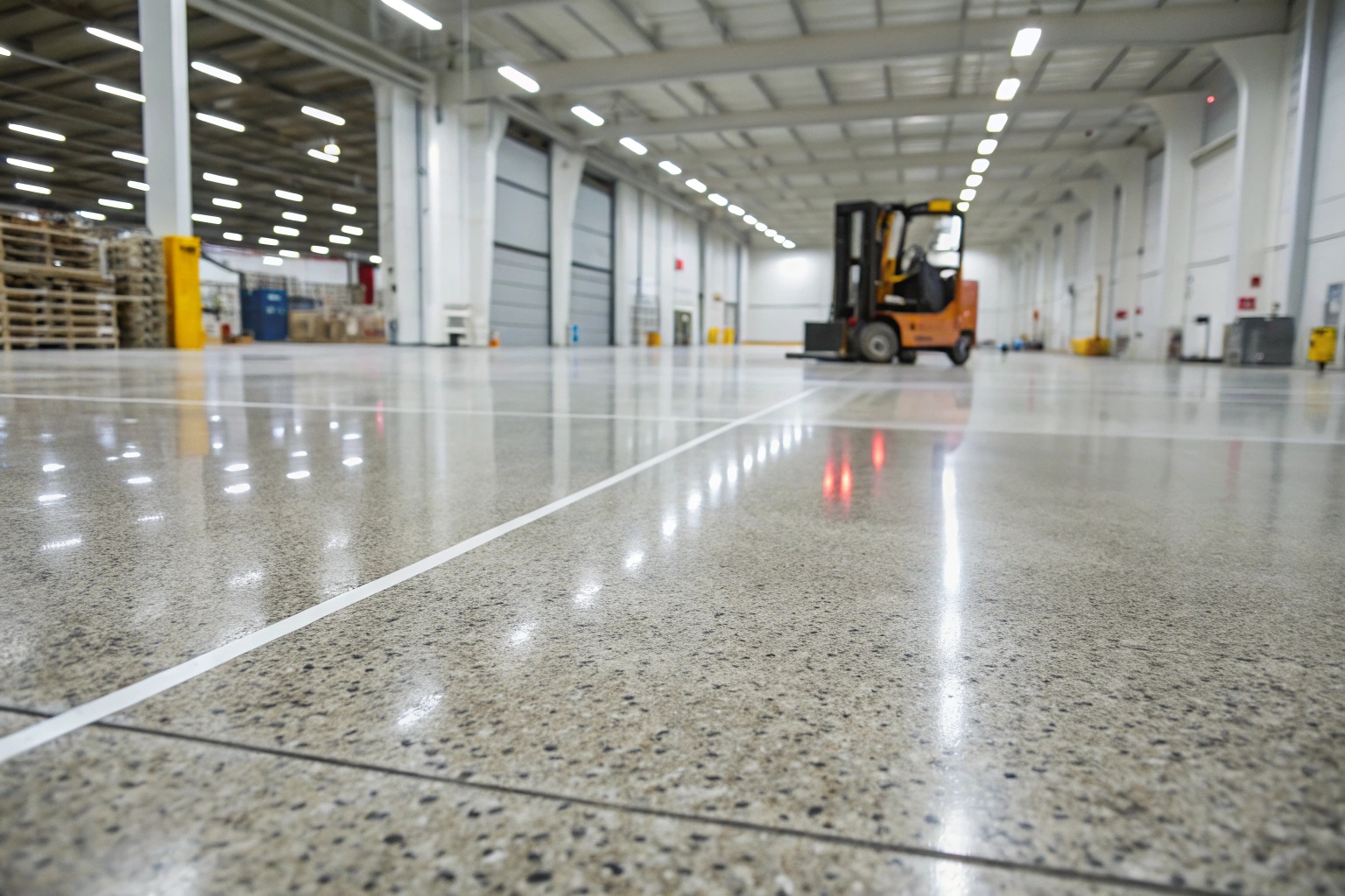 Slip-resistant industrial floor coating in Wollongong warehouse facility with anti-slip additives