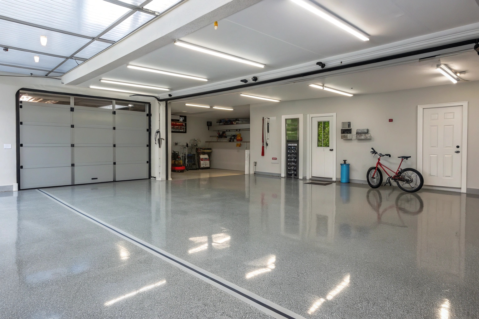 Multi-car garage epoxy flooring solution for larger Mangerton properties