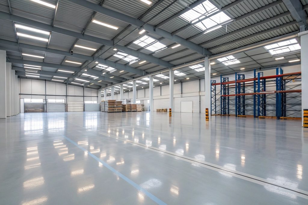 Commercial industrial epoxy flooring installation in Coalcliff