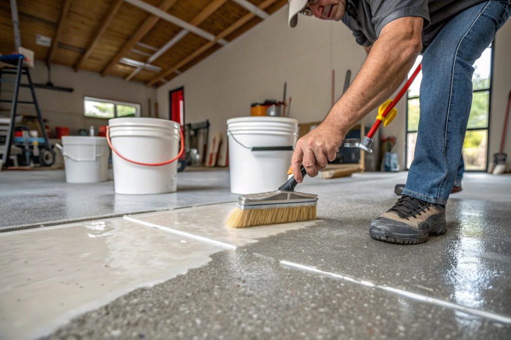 Professional epoxy flooring application process for Stanwell Tops homes