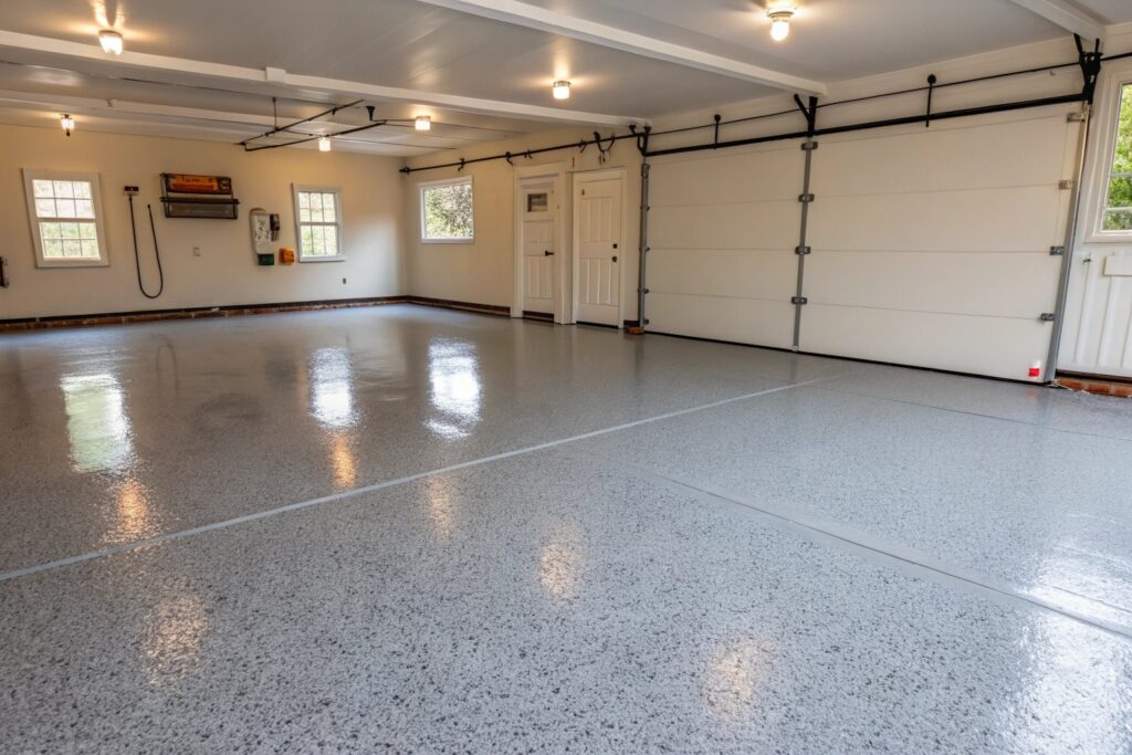 Professional garage epoxy floor coating Berkeley residential home