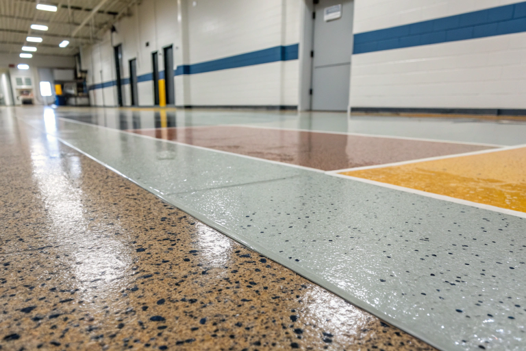 colored epoxy floor